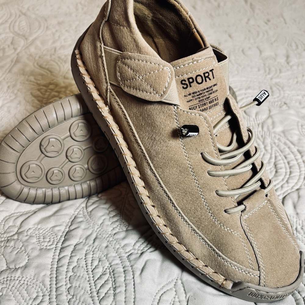 Retro Anti Slip Suede Loafers Soft Soled Casual Shoe Women's 8.5 Men's 7